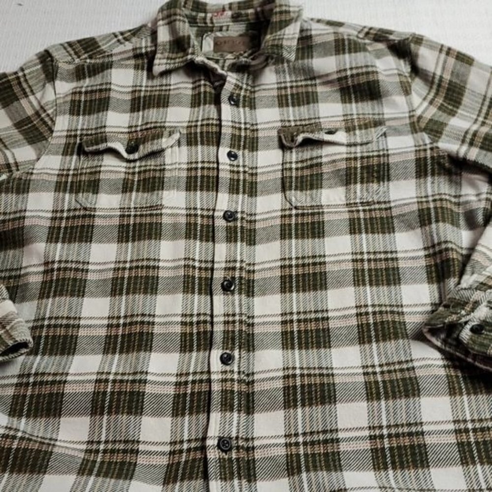 Orvis Plaid Casual Button Down LS Pocketed‎ Heavy Sz XL Shacket Jacket Shirt